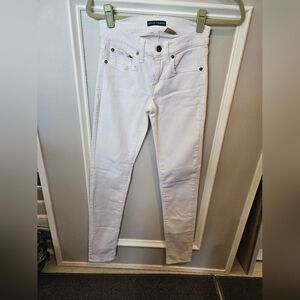 Ralph Lauren white stretchy varick skinny jeans.